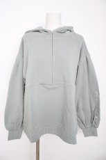 画像1: axes femme POETIQUE / 刺繍ハーフジップパーカー M ミント Y-26-08-29-054-AX-TO-SZ-ZY (1)