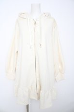 画像1: axes femme POETIQUE / 裾フリル裏起毛ロングパーカー M 生成り Y-26-08-29-058-AX-TO-SZ-ZY (1)