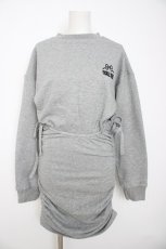 画像1: Fickle Bebe / FBロゴスウェットワンピース F グレー Y-26-08-29-063-LO-OP-SZ-ZY (1)