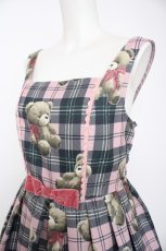 画像3: Emily Temple cute / Teddy Bear Tartanノースリーブワンピース M ピンク Y-26-08-29-078-ET-OP-SZ-ZY (3)