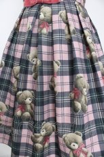 画像4: Emily Temple cute / Teddy Bear Tartanノースリーブワンピース M ピンク Y-26-08-29-078-ET-OP-SZ-ZY (4)