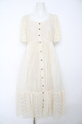 Preview of レース×シフォンドレス風ワンピース F 生成り