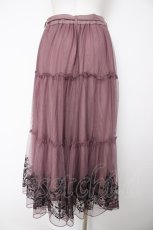 画像2: axes femme / 裾刺繍チュールティアードスカート  ピンク Y-26-08-29-090-AX-SK-SZ-ZY (2)