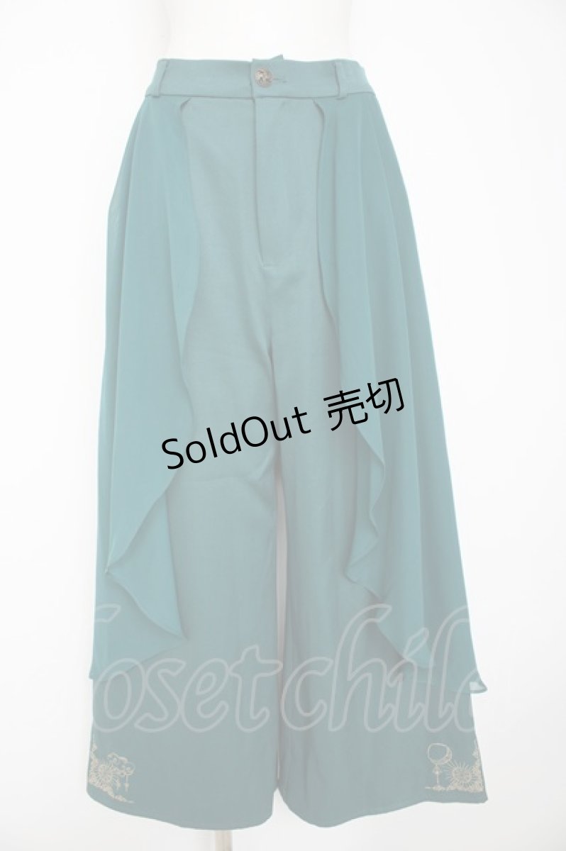 画像1: axes femme POETIQUE / フレアデザインワイドパンツ M グリーン Y-26-08-29-098-AX-PA-SZ-ZY (1)