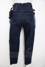 画像2: axes femme POETIQUE / サイドレースアップハイウエストパンツ  インディゴ Y-26-08-29-100-AX-PA-SZ-ZY (2)