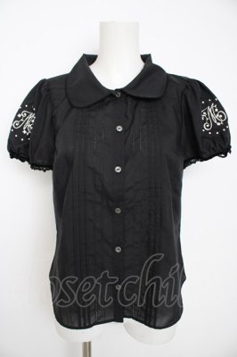 Preview of Melody刺繍半袖ブラウス M 黒