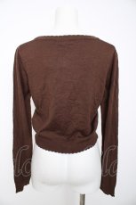 画像2: axes femme POETIQUE / ドリーム刺繍入りカーディガン  ブラウン Y-26-08-29-027-AX-TO-SZ-ZY (2)