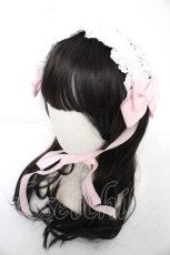 画像1: BABY,THE STARS SHINE BRIGHT / ロザリィ・ローズヘッドドレス  ピンク×白レース Y-26-08-29-006-BA-AC-SZ-ZY (1)