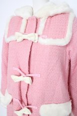 画像4: Heart E / ファー付リボンダッフルコート  ピンク Y-26-09-01-021-LO-CO-SZ-ZY (4)