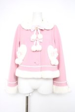 画像1: BABY,THE STARS SHINE BRIGHT / ポンポンリボンショートコート  ピンク Y-26-09-01-016-BA-CO-SZ-ZY (1)
