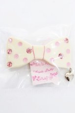 画像1: Angelic Pretty / Fantastic Ribbonバレッタ  ホワイト Y-26-09-02-006-AP-AC-SZ-ZY (1)