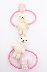 画像1: Angelic Pretty / くまちゃん編みぐるみヘアポニー  ピンク Y-26-09-02-002-AP-ZA-SZ-ZY (1)