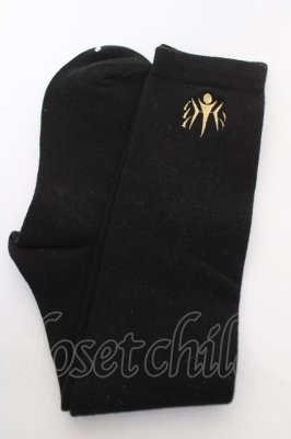 Preview of AYAマーク刺繍入りスクールハイソックス  黒