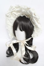 画像1: metamorphose / チュールレースハーフボンネット  アイボリー Y-26-09-02-037-ME-AC-SZ-ZY (1)