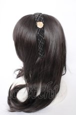 画像2: m petit by misako / NINA'S/ツイードカチューシャ  黒 Y-26-09-03-056-LO-AC-SZ-ZY (2)