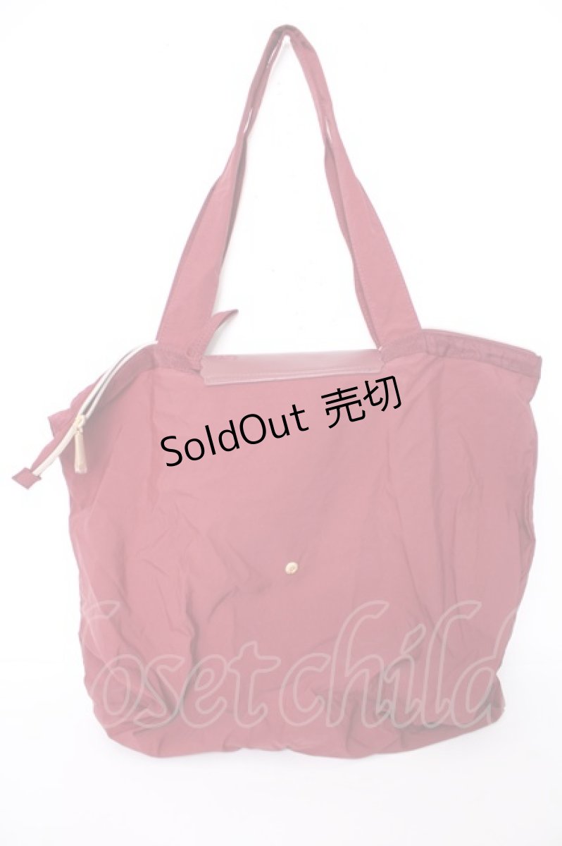画像2: m petit by misako / NINA’Sコラボエコバッグ  ワイン Y-26-09-03-062-LO-BG-SZ-ZY (2)