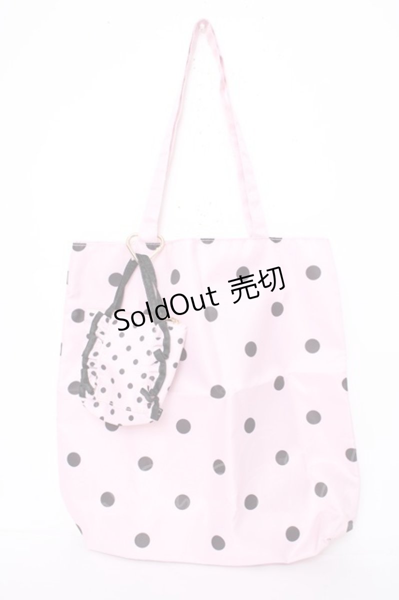 画像1: m petit by misako / 水玉エコバック  ピンク Y-26-09-03-065-LO-BG-SZ-ZY (1)
