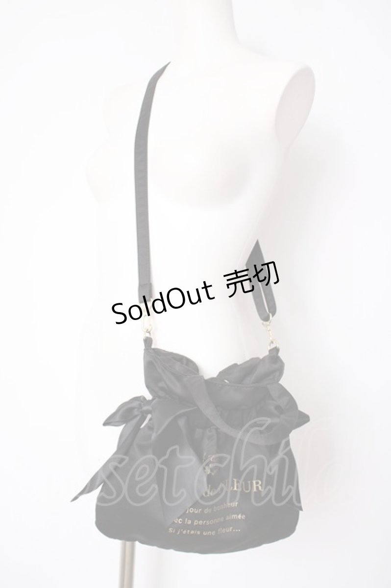 画像1: Maison de FLEUR / ダブルリボン2Wayトートバッグ F ブラック Y-26-09-03-067-LO-BG-SZ-ZY (1)