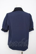 画像2: NOEMIE / 推しカラーブラウス M ネイビー Y-26-09-03-093-LO-BL-SZ-ZY (2)