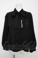 画像1: TRAVAS TOKYO / Bowtie blouse F ブラック Y-26-09-03-099-PU-BL-SZ-ZY (1)