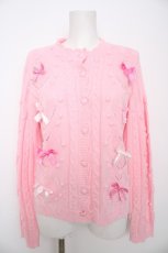 画像1: Nile Perch / ハートアランニットカーディガン  ピンク Y-26-09-03-100-LO-TO-SZ-ZY (1)