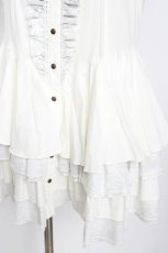 画像4: Ozz oneste / 地図柄フリルチュニック  白 Y-26-09-03-102-OO-OP-SZ-ZY (4)