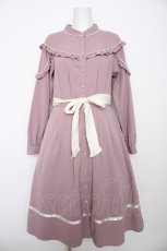 画像1: axes femme / プチフリルロングワンピース M ピンク Y-26-09-03-114-AX-OP-SZ-ZY (1)