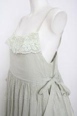 画像3: Perla nell' ostrica / バラトーションレース付きキャミワンピース  ミント Y-26-09-03-117-LO-OP-SZ-ZY (3)