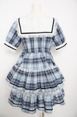 画像2: majoretty / MRマユロンティアードワンピース M サックス Y-26-09-03-120-LO-OP-SZ-ZY (2)