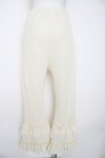 画像2: axes femme / フリル×レースワッフルパンツ F 生成り Y-26-09-03-127-AX-PA-SZ-ZY (2)