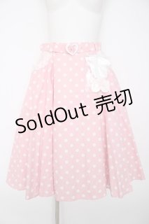 Angelic Pretty / Milkshakeドットサーキュラースカート ピンク Y-26