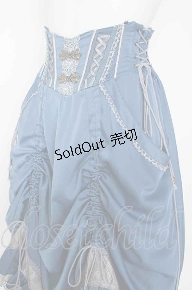画像3: Ozz oneste / Fairy tale rose ドローストリングスカート  ブルー Y-26-09-03-134-OO-SK-SZ-ZY (3)