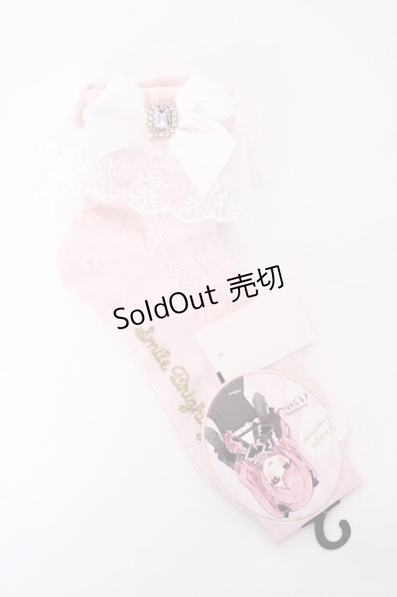 画像1: Design Legwear / CSビジュリボ  ピンク Y-26-09-03-031-LO-ZA-SZ-ZY (1)