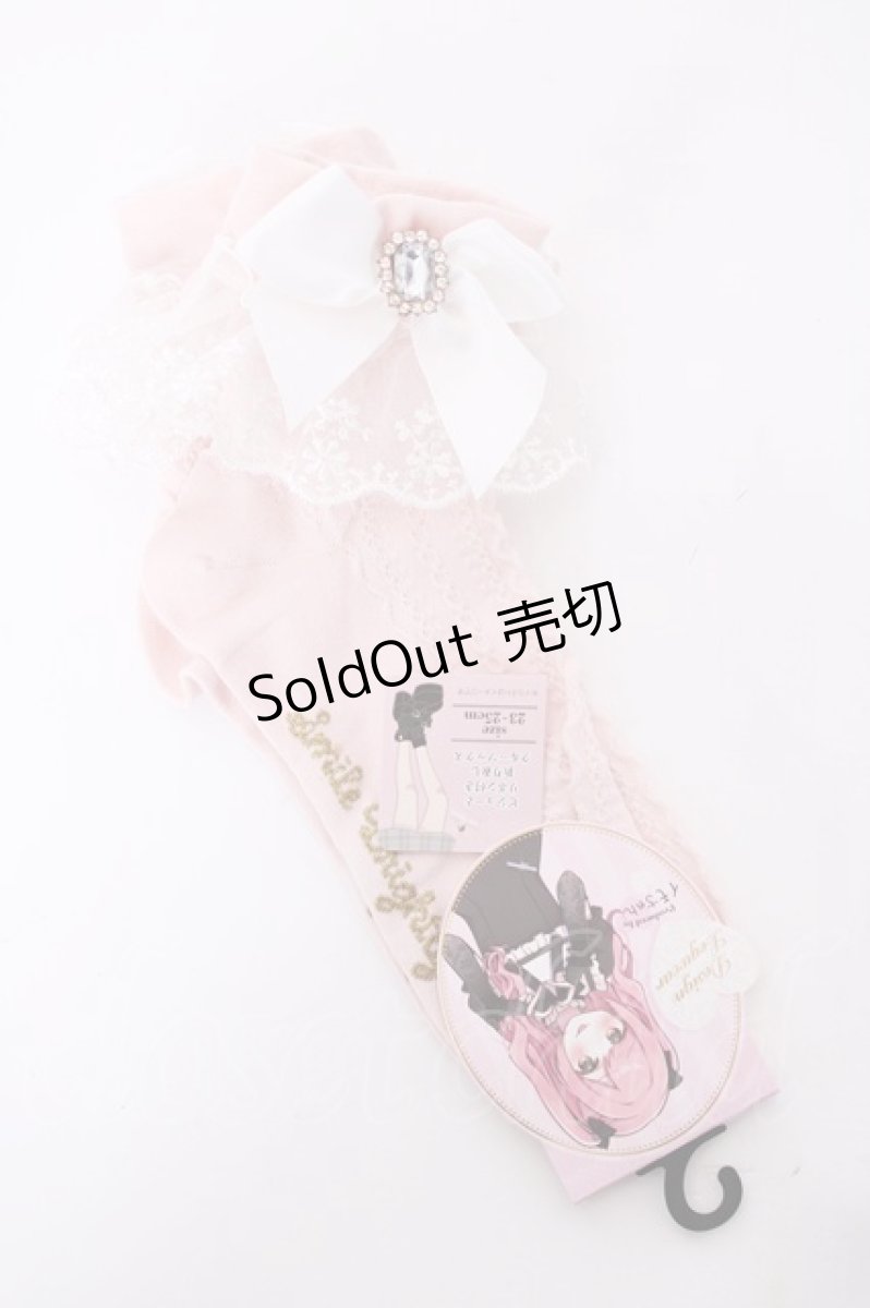 画像1: Design Legwear / CSビジュリボ  ピンク Y-26-09-03-032-LO-ZA-SZ-ZY (1)