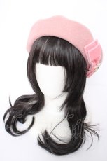 画像1: m petit by misako / AMモチーフリボンベレー帽  中桃 Y-26-09-03-049-LO-AC-SZ-ZY (1)