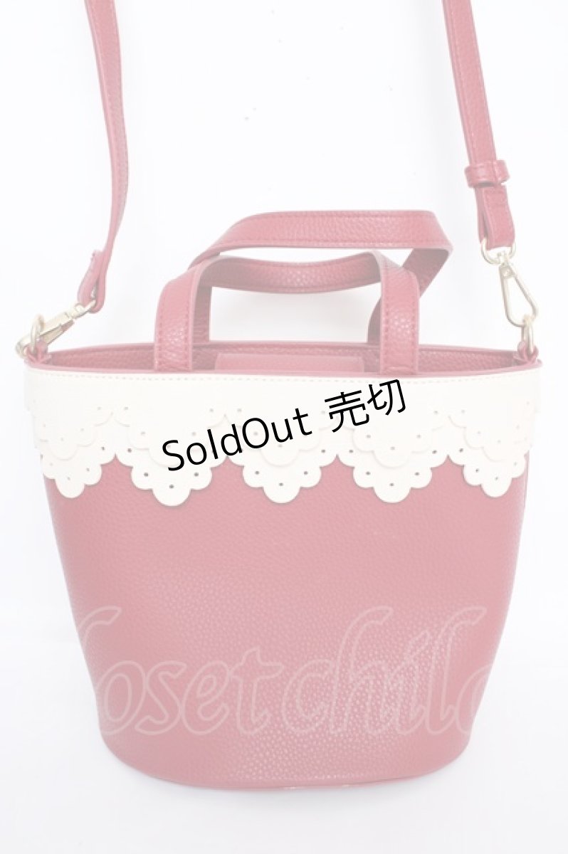 画像1: m petit by misako / AMスカラップ2WAYバッグ  赤 Y-26-09-04-042-LO-ZA-SZ-ZY (1)
