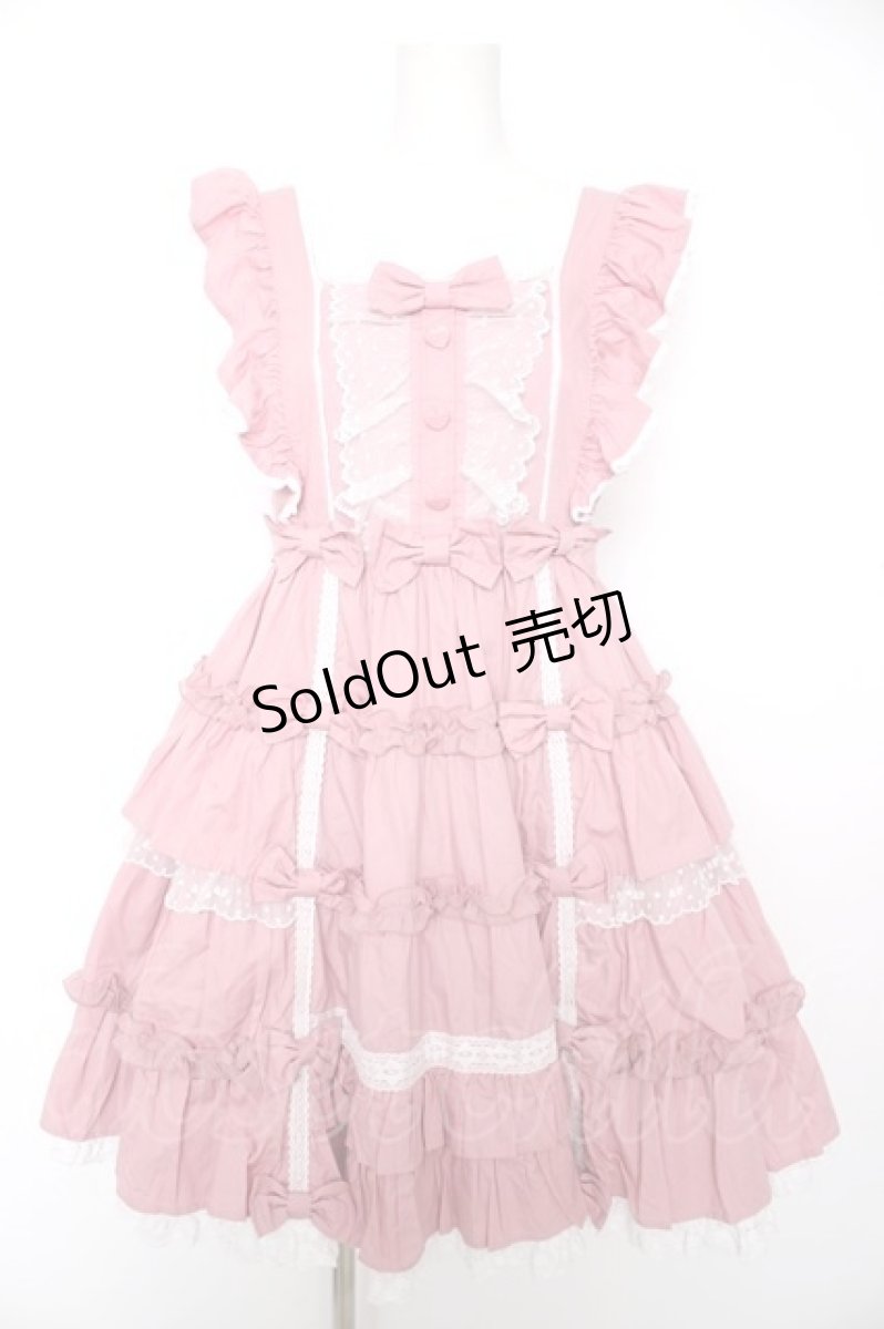 画像1: Angelic Pretty / Melody Frillジャンパースカート  濃ピンク Y-26-09-04-050-AP-OP-SZ-ZY (1)