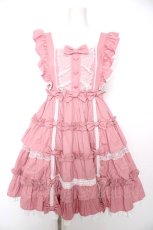画像1: Angelic Pretty / Melody Frillジャンパースカート  濃ピンク Y-26-09-04-050-AP-OP-SZ-ZY (1)