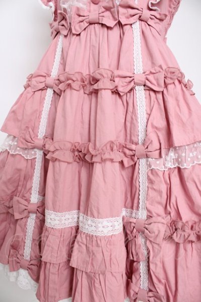 Angelic Pretty / Melody Frillジャンパースカート 濃ピンク Y-26-09