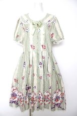 画像1: metamorphose / すみれのブーケ半袖ワンピース  ミント Y-26-09-04-051-ME-OP-SZ-ZY (1)