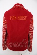 画像2: PINK HOUSE / スウェード×ノルディックニットジャケット  アカ Y-26-09-04-055-LO-JA-SZ-ZY (2)