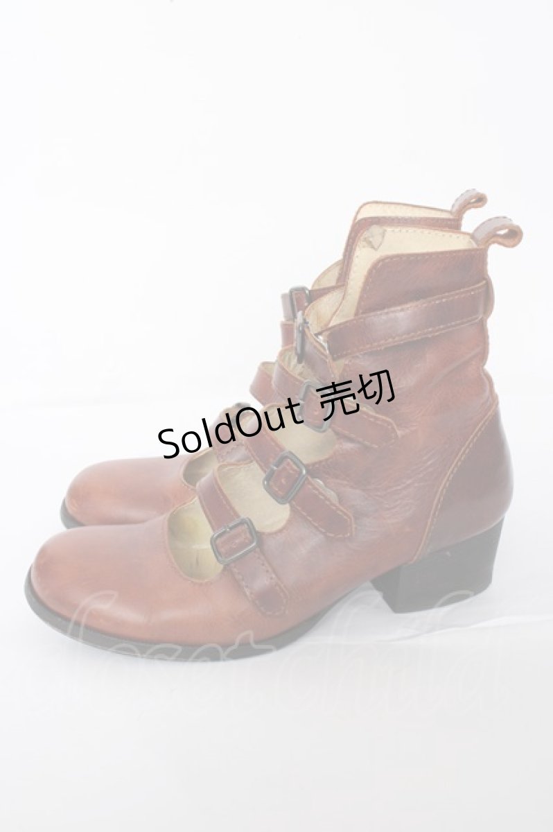 画像2: Jane Marple / 4連ストラップシューズ S ブラウン Y-26-09-04-005-JM-SH-SZ-ZY (2)