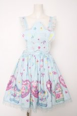 画像1: Angelic Pretty / Compact Toys胸あて付スカート  サックス Y-26-09-04-059-AP-SK-HR-ZY (1)