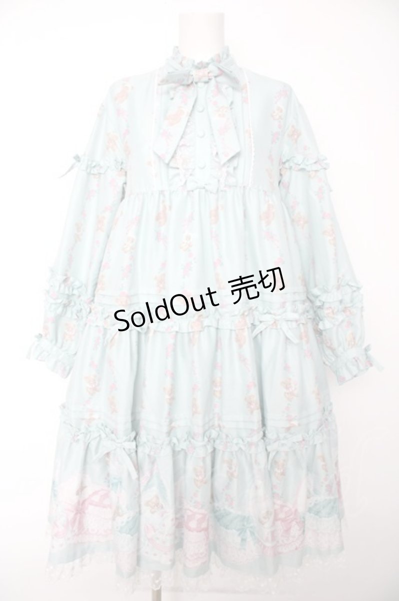 画像1: Angelic Pretty / 夢見るTiny Bearワンピース  ミント Y-26-09-04-060-AP-OP-HR-ZY (1)