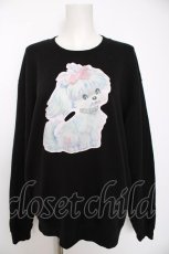 画像1: Nile Perch / プードルプリントトレーナー  黒 Y-26-09-04-065-LO-TO-SZ-ZY (1)