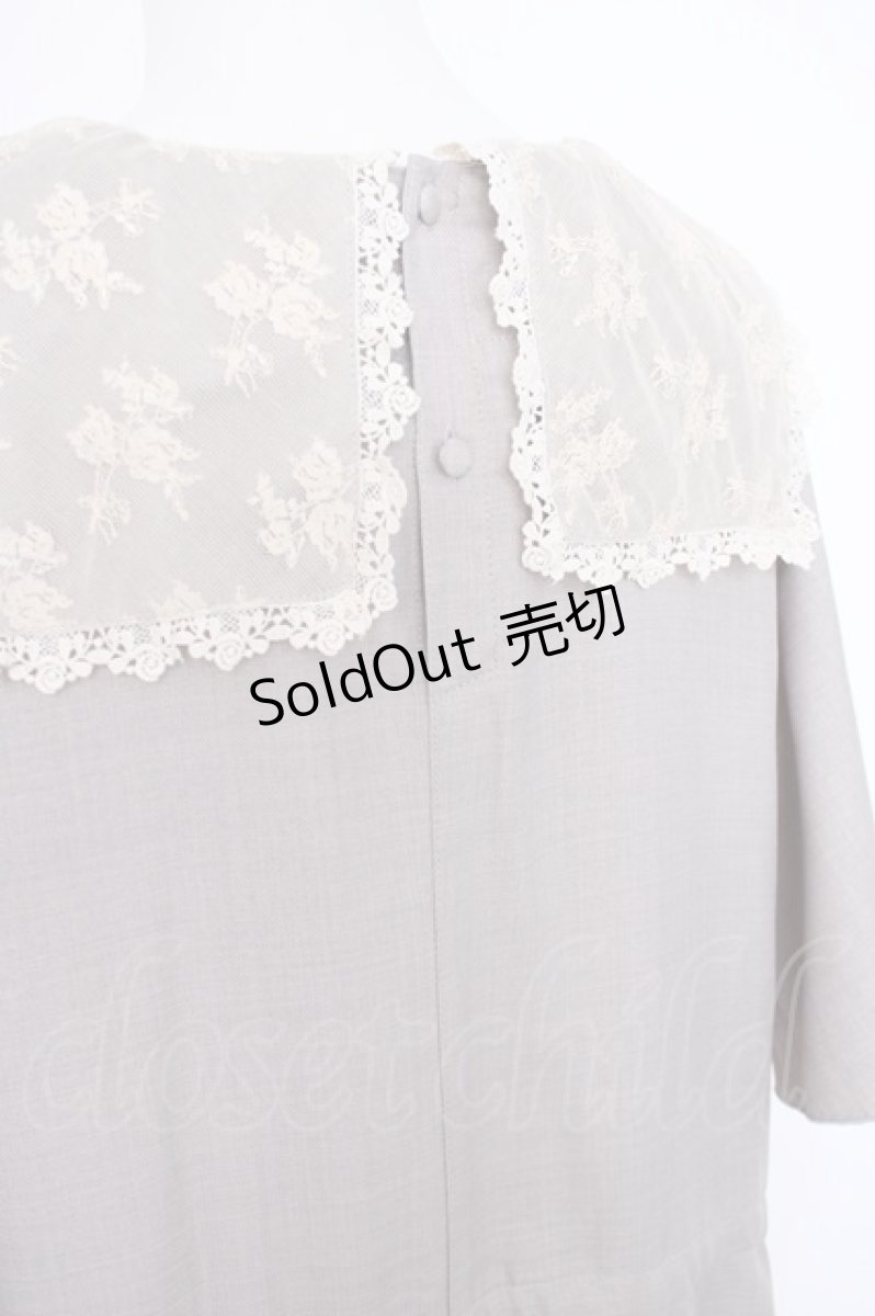 画像3: m petit by misako / AOKレースセーラーワンピース 3L グレー Y-26-09-04-076-LO-OP-SZ-ZT799 (3)