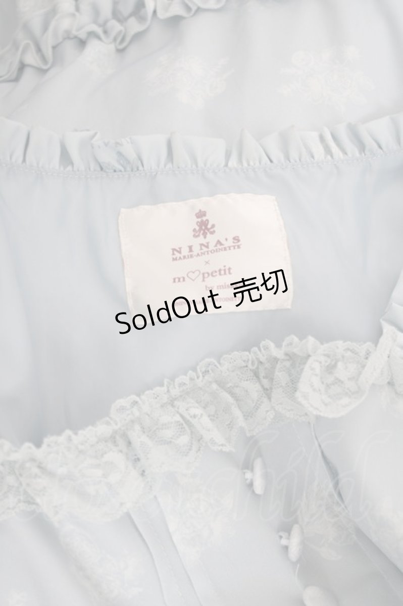 画像4: m petit by misako / NINA'S 花柄スクエアネックワンピース 3L サックス Y-26-09-04-081-LO-OP-SZ-ZT0906A (4)