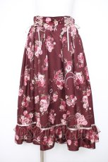 画像1: axes femme / ローズ・オン・フルールスカート  ワイン Y-26-09-04-090-AX-SK-SZ-ZY (1)