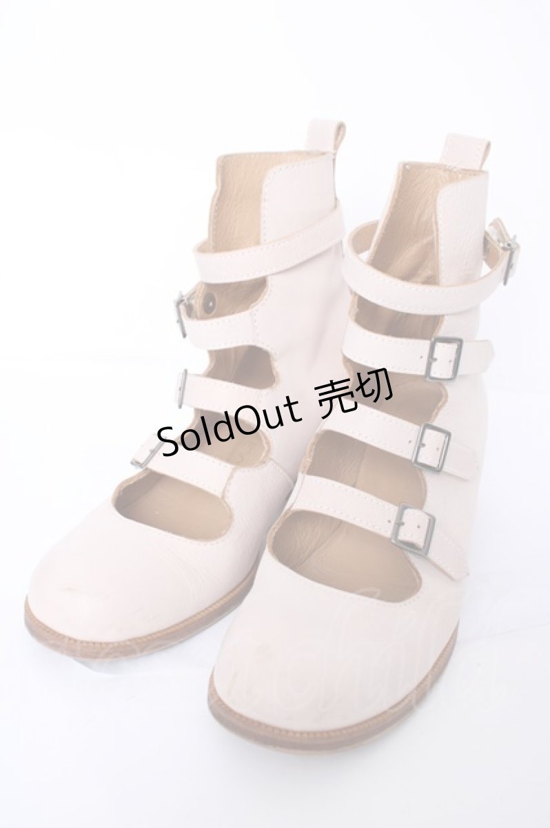 画像1: Jane Marple / 4連ストラップシューズ M アイボリー Y-26-09-04-002-JM-SH-SZ-ZY (1)