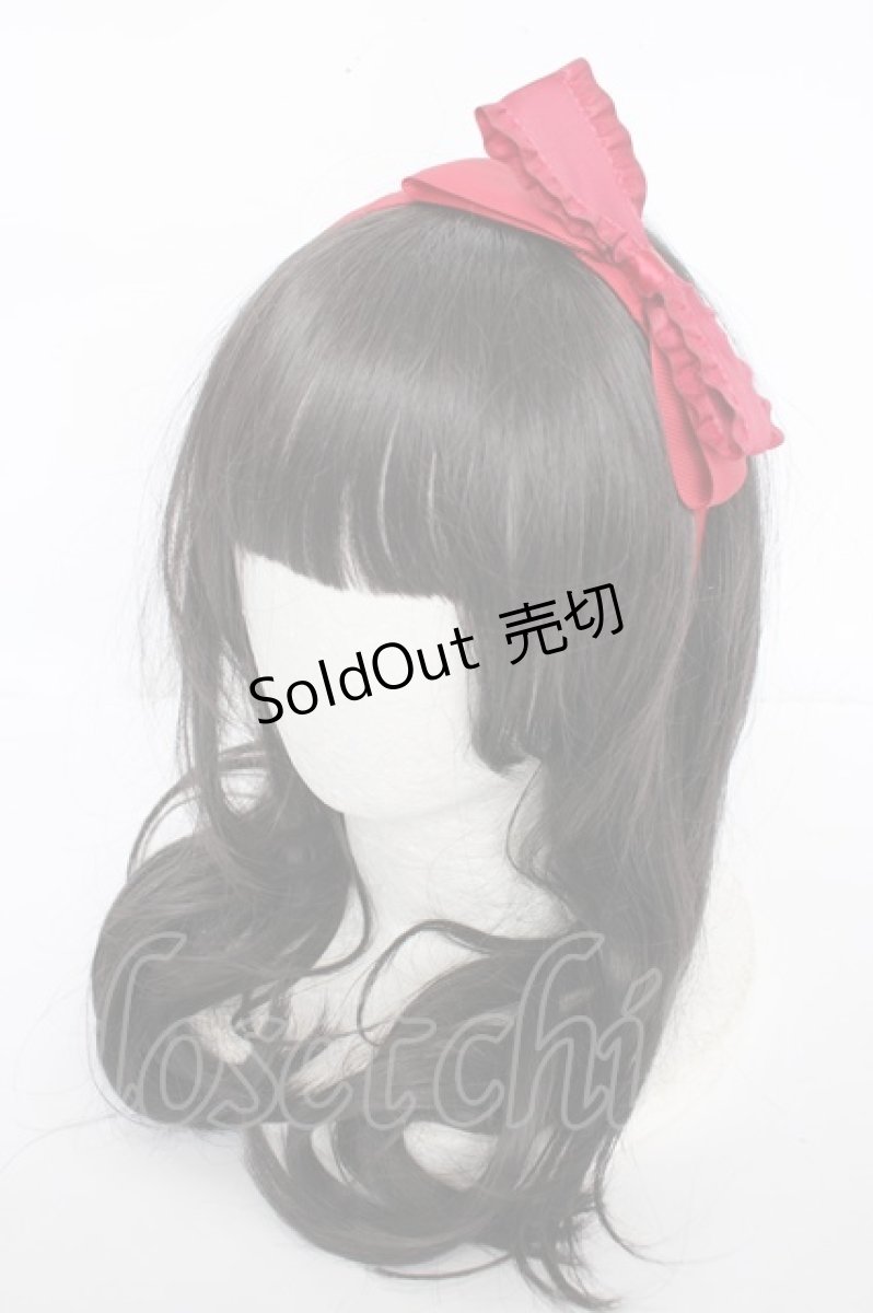 画像1: m petit by misako / リボンカチューシャ  赤 Y-26-09-04-023-LO-AC-SZ-ZY (1)